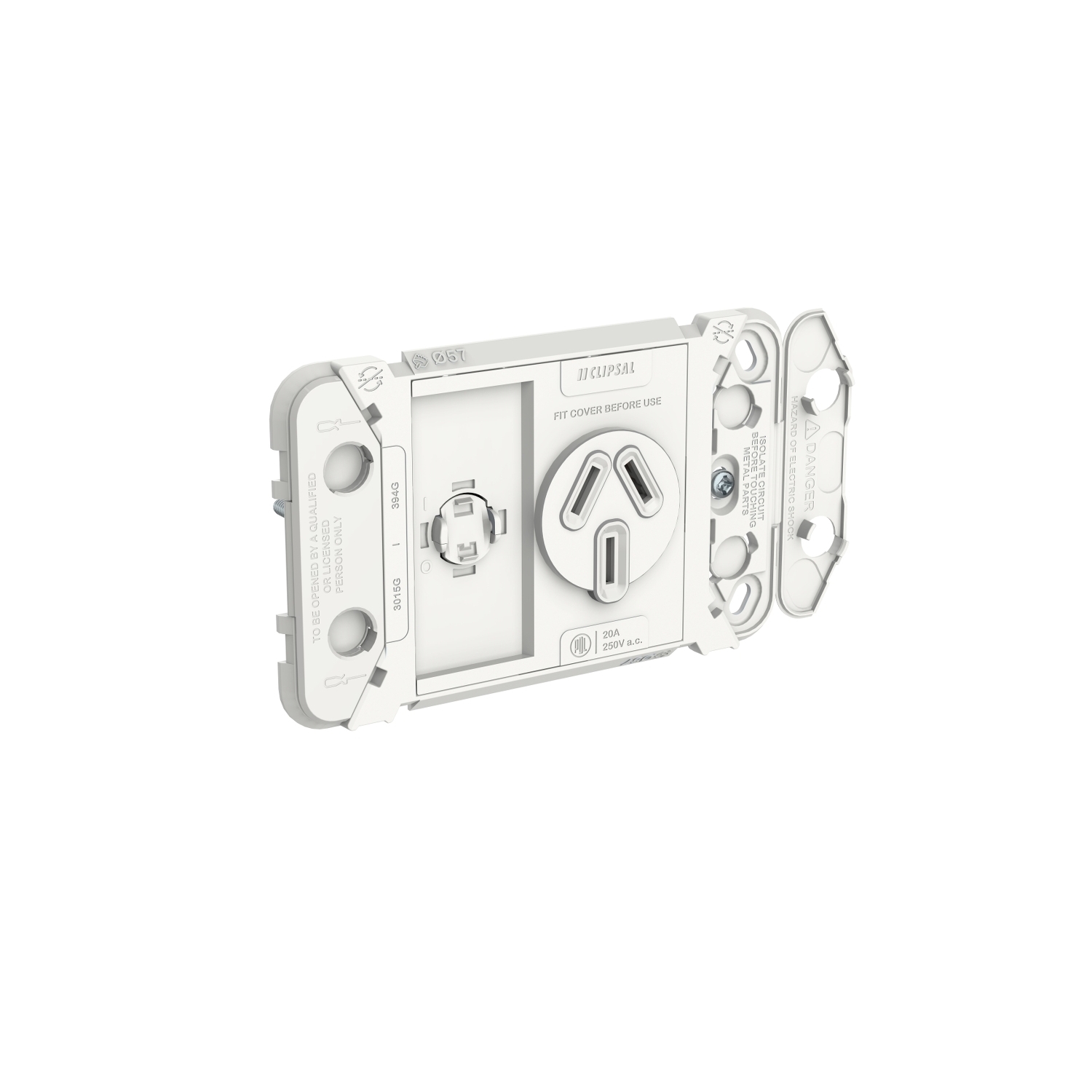 PDL394/20G - PDL Iconic Grid Switched Socket 20Amp